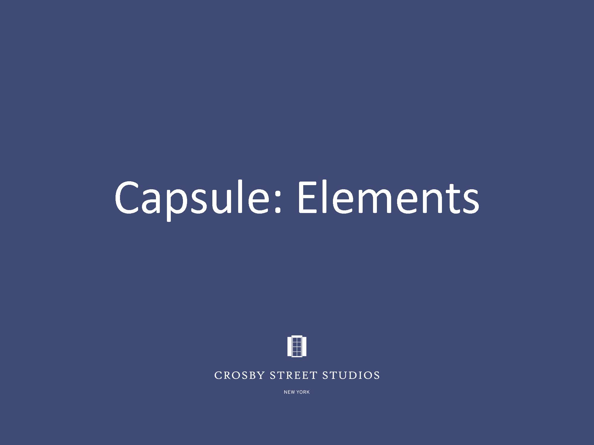 Crosby Street Studio Catalog_Capsule Elements Cover