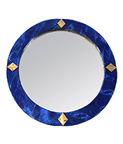 Cosulich_Blue Round Mirror Thumbnail