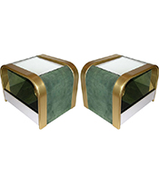 Cosulich_Romeo Rega 1970s Brass and Chrome Open Side Tables Thumbnail
