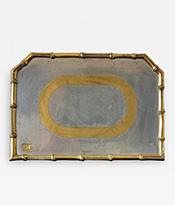 David Marshall Rare Cast Aluminum and Brass Brutalist Tray