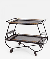 Mathieu Mategot Metal bar Cart or Serving Table