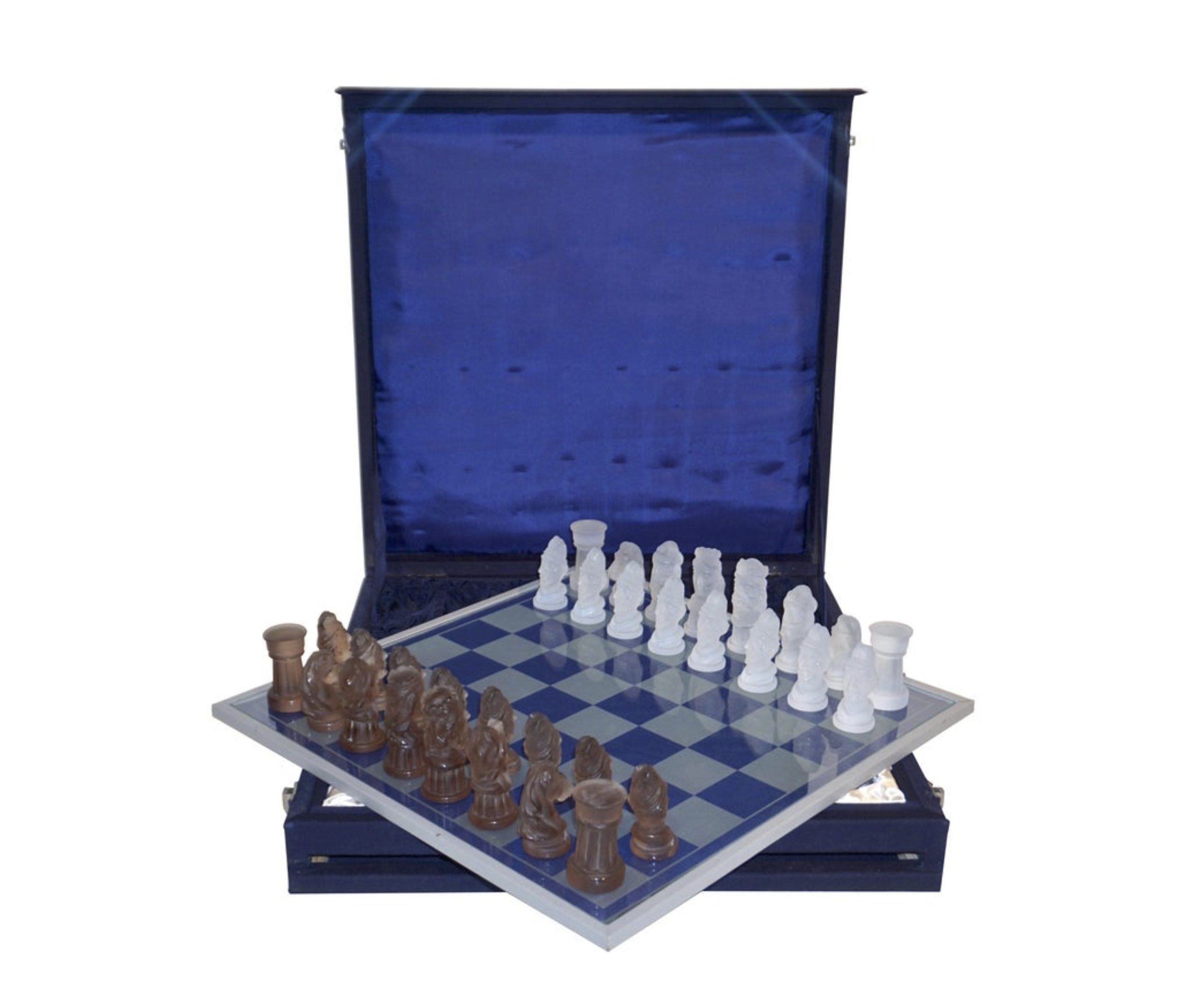 cosulich_interiors_and_antiques_products_new_york_design_center_1960s_vintage_white_bronze_color_bohemia_glass_czech_chess_set_blue_box-scaled-1