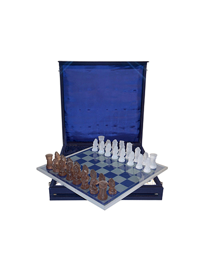 main_cosulich_interiors_and_antiques_products_new_york_design_center_1960s_vintage_white_bronze_color_bohemia_glass_czech_chess_set_blue_box