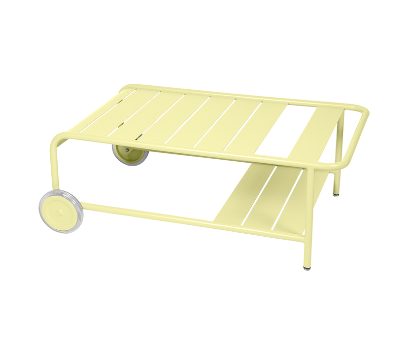 Fermob_Luxembourg Low Table with Casters_Gallery Image 24_Frosted Lemon