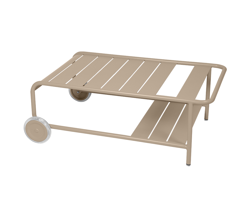 Fermob_Luxembourg Low Table with Casters_Gallery Image 4_Nutmeg