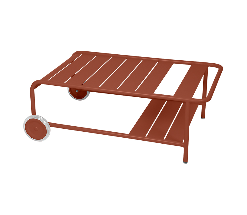 Fermob_Luxembourg Low Table with Casters_Gallery Image 6_Red Ochre