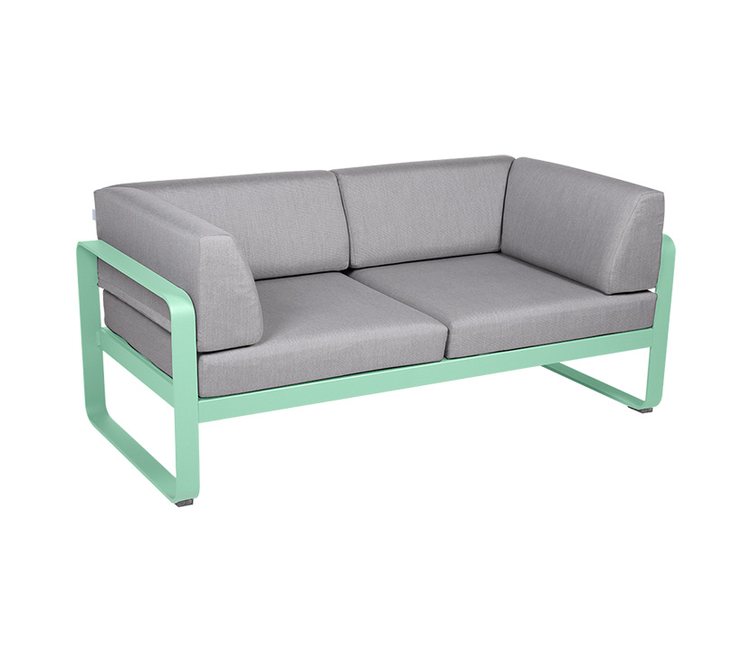 Fermob_Bellevie Canape Club 2 SSeater Flannel Grey_Gallery Image 1_Opaline Green