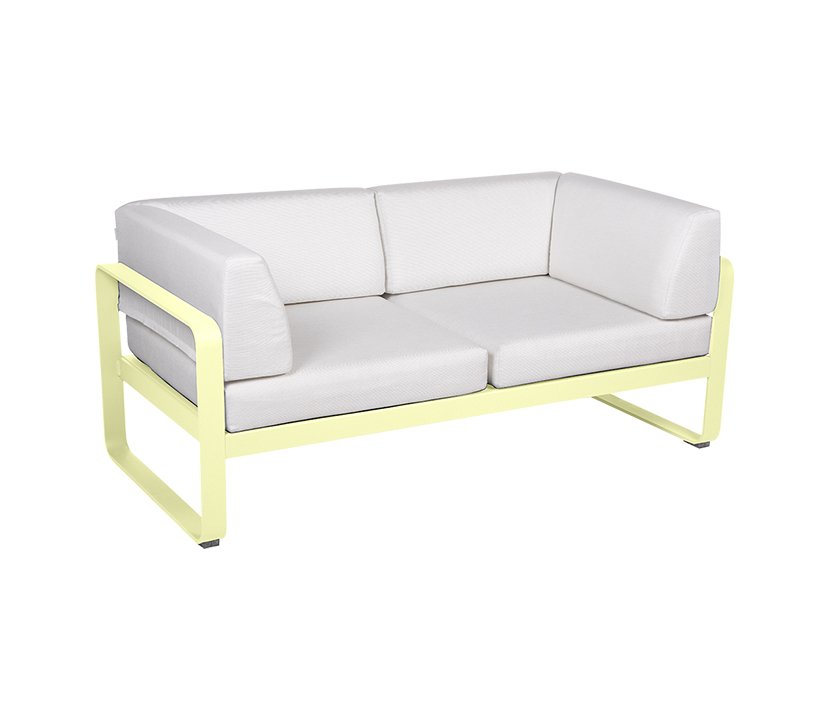 Fermob_Bellevie Canape Club 2 Seater Off White_Gallery 1_Frosted Lemon