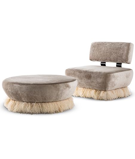Ngala Trading_Ostrich Fluff Lounge and Ottoman