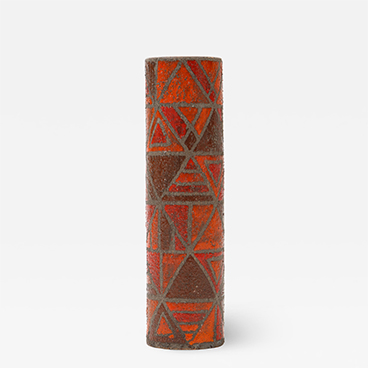 Bitossi Raymor Orange Mosaic Vase