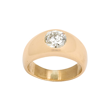 Daimond and 18K Gold Gypsy Ring